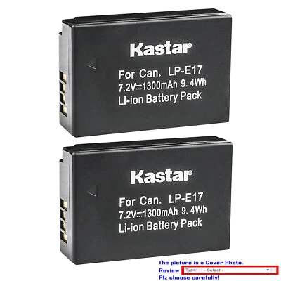 Kastar LP-E17 Battery Pack Replacement for Canon EOS R100 Mirrorless Camera