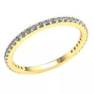Ladies Classic Eternity Ring With Sizing Bar 0.25ct Round Diamond Solid 10k Gold - Picture 1 of 5