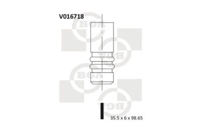 Inlet Valve for Seat Ibiza 1.2 CBZA TSi 2012-2015 Petrol Coupe BGA V016718 - Image 1 of 4