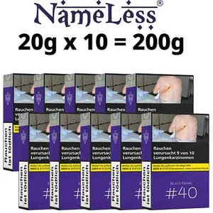 Nameless Black Nana Shisha Tabak Wasserpfeifentabak 10 x 20g (200g) Bundle Set - Bild 1 von 1