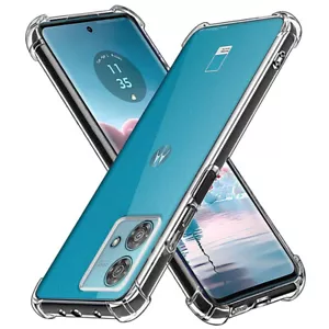 For Motorola Moto Edge 40 Neo Case- Transparent Shockproof Bumper Gel Case Cover - Foto 1 di 4