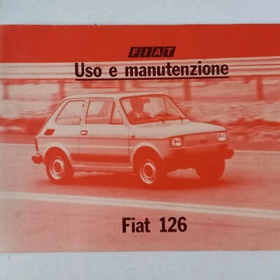 LIBRETTO USO E MANUTENZIONE FIAT 126 ORIGINALE - Immagine 1 di 2