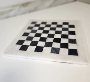 Marble Chess Board Handmade Black & White New Only 12x12 inches Christmas Gift - Picture 1 of 14