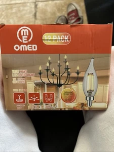 OMED E12 LED Candelabra Bulb 100 Watt Equivalent, 2700K Soft White Dimmable 12pk - Picture 1 of 2