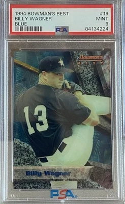 1994 Bowman's Best Billy Wagner #19 - Blue Refractor - PSA 9, HOF RC - Image 1 of 2