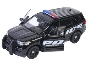 2023 Ford Explorer Police USA Automodell schwarz Diecast Maßstab 1:34-1:39 Welly - Bild 1 von 6