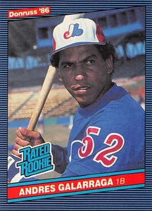 1986 Donruss Baseball Andres Galarraga Rated Rookie #33 NM/MT Montreal Expos - Picture 1 of 2
