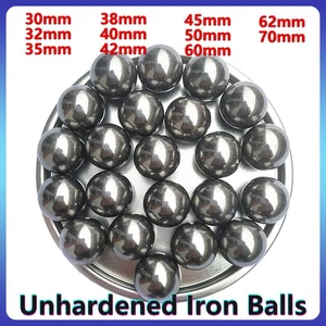 Ungehärtet Eisen Kugel Massiv Stahlkugeln Metall Kugeln Dur 30mm 32mm bis 70mm - Picture 1 of 10