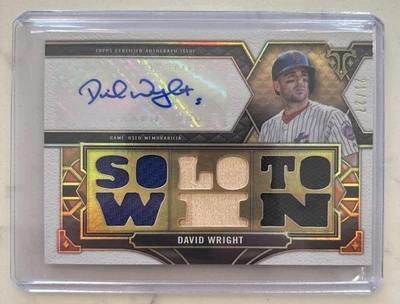 2022 Topps Triple Threads Relic Auto/27 David Wright #TTAR-DW2 Auto Mets Foto 1 de 4