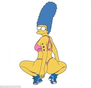 Sexy Marge Simpson Vinyl gestanzte Aufkleber - Bild 1 von 1