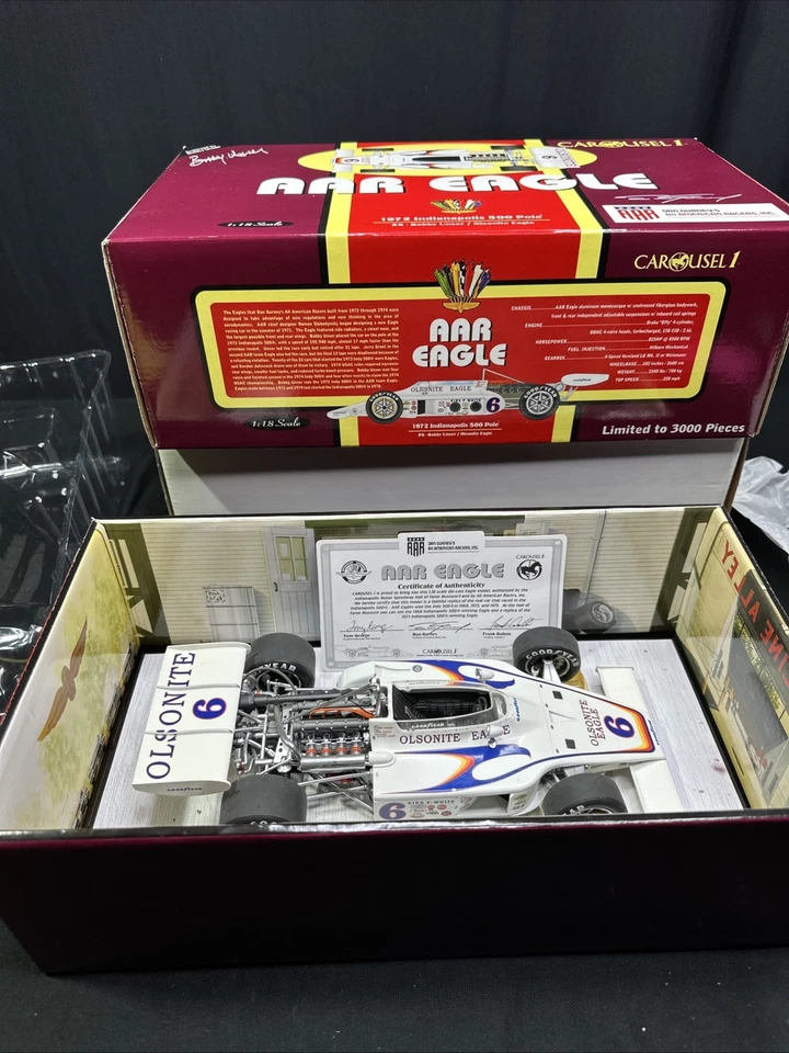 Carousel 1 1:18 Diecast #4706 AAR Eagle #6 Bobby Unser 1972 Indy 500 Pole - Image 1 of 4
