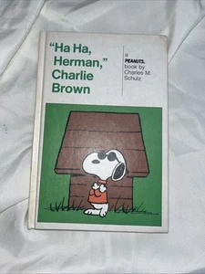 1973 Peanuts “Ha Ha, Herman, Charlie Brown” SCHULZ Hardcover Copy 1st Edition - Imagen 1 de 6