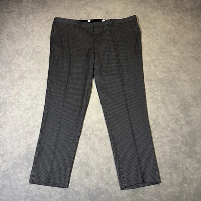 Etro Dress Pants Mens 42 Wool Silk Blend Gingham Check Designer Made In Italy - Image 1 of 4