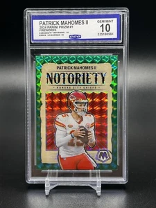 Patrick Mahomes 2024 Mosaico Calcio Notorietà MOSAICO VERDE PRIZM #1 ERRORE LEGGERE - Foto 1 di 2