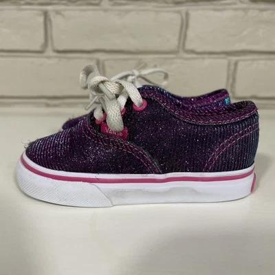 Toddler Vans Shoes Size 5C Girls Glittery Pink Iridescent Shimmer Kids Baby - Image 1 of 4