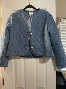 Women's Quilted Denim Jacket - kate spade new york Size S - Picture 1 of 4