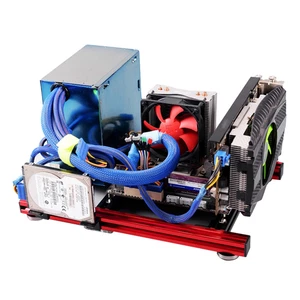 DIY Mini Open Frame M-ATX Motherboard PC Computer Case NEW - Afbeelding 1 van 11