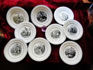 SUPER RARE VINTAGE SET 1850s CALIFORNIA GOLD RUSH HUMORVOLLE TELLER MADE IN PARIS - Bild 1 von 12