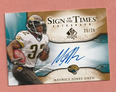 MAURICE JONES-DREW 2009 SP Authentic Sign of the Times Gold Autograph 25/25 Auto - Image 1 of 3