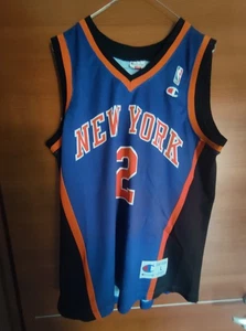 Larry Johnson Canottiera Basket Nba Champion Large Vintage Basketball New York - Imagen 1 de 5