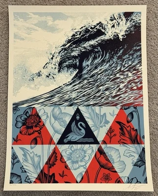 Serigrafía de Shepard Fairey Wave Of Distress impresión artística S/# 350 póster Pangeaseed Foto 1 de 4