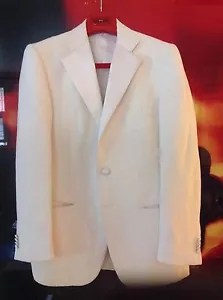 ISAIA - IVORY COLOR DINNER TUXEDO JACKET COAT-SATIN LAPELS - Size 48 EURO - Picture 1 of 8