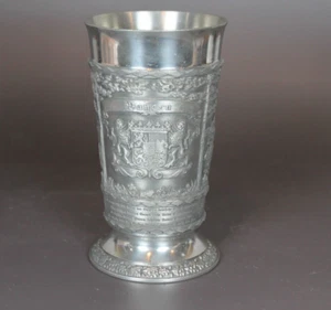 Bayern - Tazza birra in peltro - SKS Zinn 95% - altezza 5 1/2" - Germania - Neuschwanstein - Foto 1 di 9