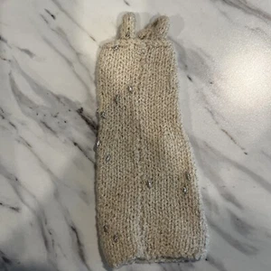Vintage Barbie Clone Tan Knit Dress - Photo 1 sur 2