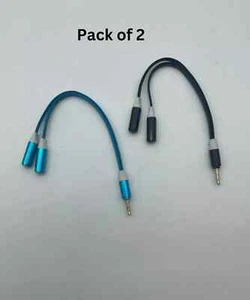 2X -3.5 mm Stereo Audio Y-Splitter 2Female to 1 Male Cable Adapter For Earphone - Picture 1 of 1