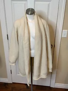 Lauren Manoogian cremefarbener Oversize-Cardigan Pullover Alpaka vorne offen, Größe Small - Bild 1 von 7
