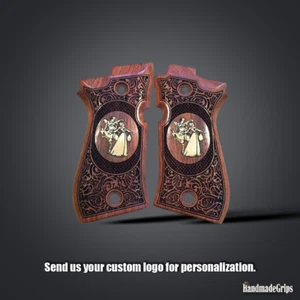 Customizable Beretta 81F, 81 FS, 84F, 84 FS, 84 Cheetah KSD Brand Rosewood Grip - Picture 1 of 3