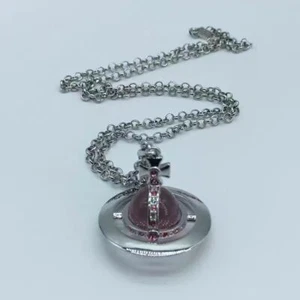 Marken große 3D rosa Kugel Anhänger Halskette mit Verpackung - Bild 1 von 3
