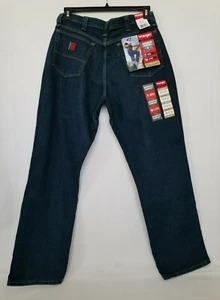 Wrangler Para Hombre Riggs Azules Jeans Ropa de Trabajo Pierna Recta Cremallera Bolsillos Talla 34 x 32 NUEVO - Imagen 1 de 8