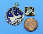 Nasa Pin & Charm Pair Vtg Sts-67 Space Shuttle Endeavour / Rockwell / Astro 2