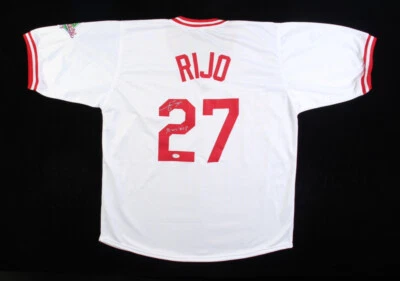 Jose Rijo Signed Cincinnati Reds Jersey Inscribed 90 WS MVP (PSA COA) W.S. Patch - Image 1 of 4