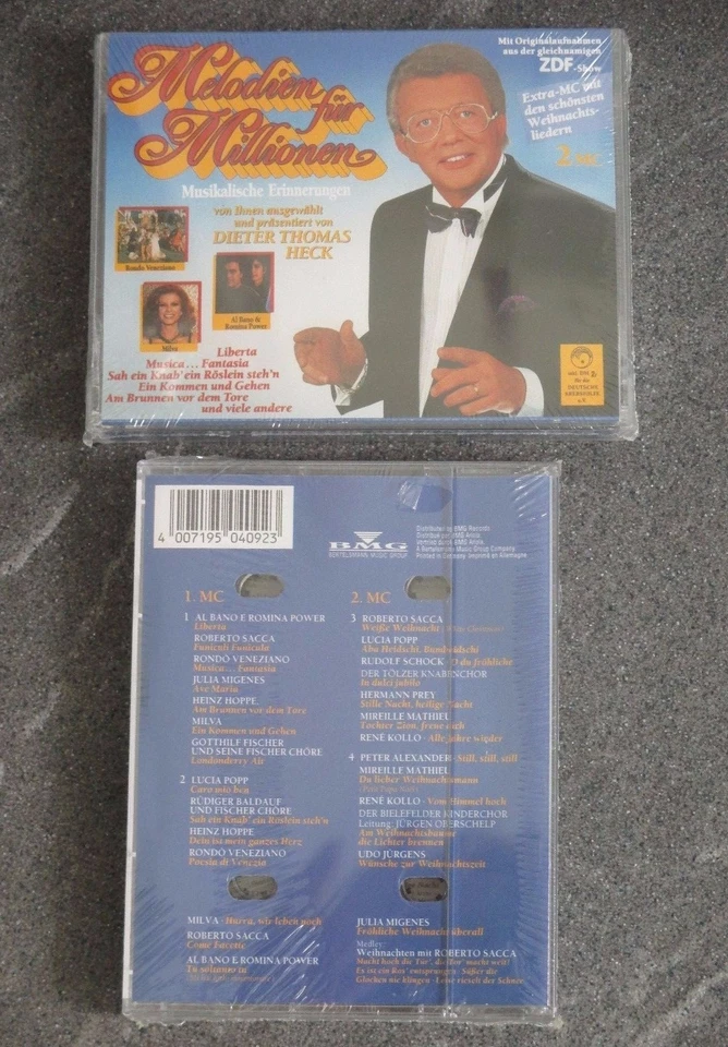 Melodien für Millionen - 2 MC/TAPE/NEU/Musik/BMG/Ariola/Milva/Heinz Hoppe - Bild 1 von 1