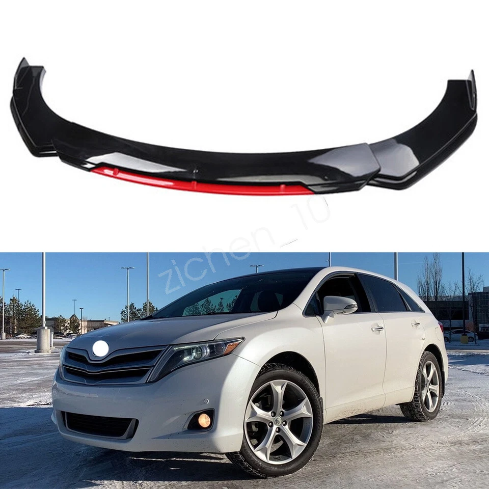For Toyota Venza Gloss Black Front Bumper Lip Spoiler Splitter Diffuser Body Kit Foto 1 de 4