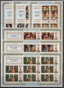 Rubens Painting Christmas Christianity 1969 Burundi 6 v Full set X 8 - SHEETS - Picture 1 of 1