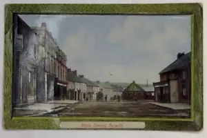 Alte Postkarte 1918 Main Street Scariff Irland handkoloriert Duggan's Henchy's - Bild 1 von 2