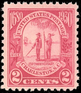 Scott 683, la edición Carolina-Charleston de 2¢ - de 1930 - Como nuevo, nunca montado. - Imagen 1 de 1