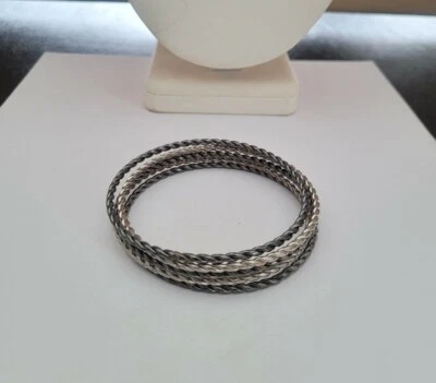 Pulsera chapada en hematita y rodio FAB FIVE 5-8,25" NUEVA SIN ETIQUETAS Premier Designs Jewelry Foto 1 de 4