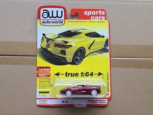 AUTOWORLD AWSP084-B 2020 CHEVY CORVETTE C8 STINGRAY 1/64 CHASE CAR ULTRA RED - Picture 1 of 3