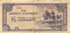 Oceania 1/2 Shilling Nd. 1942 Block Oc Ww Ii Issue Circulated Banknote Pmg2