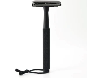 DOUBLE EDGE SAFETY RAZOR FOR MEN & SAFETY RAZOR FOR WOMEN MATTE BLACK - Picture 1 of 4