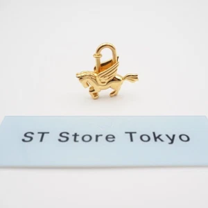 [EXC] Auth Hermes Cadena Gold Pegasus Horse Motif bag charm lock Only NO BOX - Picture 1 of 24
