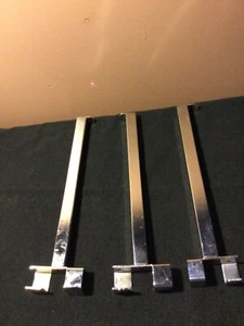 RETAIL 3 Twist on Arms Straight Add On Clothing Garment  Display 14” Long Chrome - Picture 1 of 2