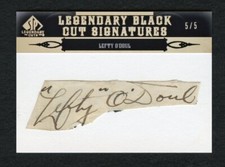 Lefty O'Doul 2011 SP Legendary Cuts 5/5 Cut Auto Autograph Signatures D:1969