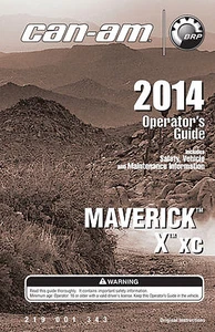 Can-Am Maverick X xc 2014 Owners Manual New Paperback Free Shipping Side by Side - Picture 1 of 7