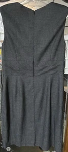 White House Black Market Charcoal Gray Sleeveless Sheath Dress Sz 12 - Cute! - Picture 1 of 3