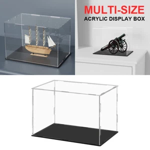 Estuche de exhibición de acrílico transparente base negra a prueba de polvo modelo de automóvil coleccionables caja de exhibición - Imagen 1 de 68